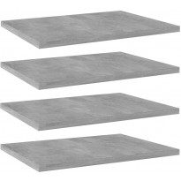 Hyllylevyt 4 kpl betoninharmaa 40x30x1,5 cm lastulevy