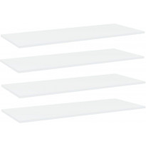 Hyllylevyt 4 kpl valkoinen 100x40x1,5 cm lastulevy