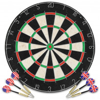 Darts-taulu ja 6 tikkaa, sisal