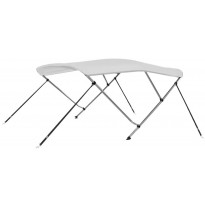 3-kaarinen bimini-kate, valkoinen, 183x196x137 cm