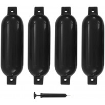 Veneen lepuuttaja, 4 kpl, musta, 51x14 cm, PVC
