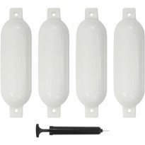 Veneen lepuuttaja, 4 kpl, valkoinen, 51x14 cm, PVC