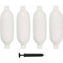 Veneen lepuuttaja, 4 kpl, valkoinen, 58,5x16,5 cm, PVC
