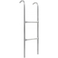 2-askelmaiset trampoliinin tikkaat, teräs, hopea, 102,6 cm