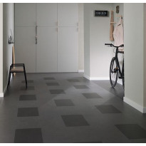 Linoleumilaatta Forbo Marmoleum Click Volcanic Ash, 30x60cm, tumma harmaa