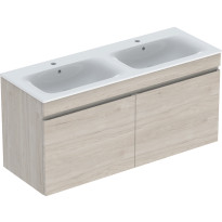 Allaskaappi kaksoisaltaalla Geberit Renova Plan, 622x1300mm, hikkoripuu vaalea