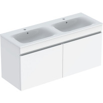 Allaskaappi kaksoisaltaalla Geberit Renova Plan, 622x1300mm, valkoinen