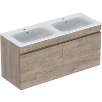 Allaskaappi kaksoisaltaalla Geberit Renova Plan, 622x1300mm, hikkoripuu