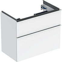 Allaskaappi Geberit iCon Compact, 740x416mm, kromattu vedin, kiiltävä valkoinen