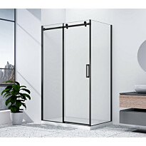 Suihkunurkka Interia Dragon Rectangular GD46, kulmikas, kirkas lasi, oikea/vasen, musta, eri kokoja