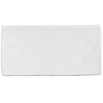 Seinälaatta Natucer Cotswold 7.5x15cm, sileä, valkoinen