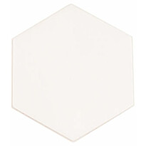 Lattialaatta Arredo Cotswold 2D Hex Snow 13x11.4cm, 6-kulmainen, valkoinen