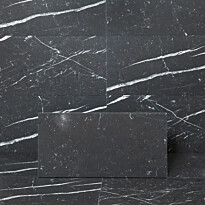 Lattialaatta Arredo Nero Marquina 30.5x61cm, himmeä, musta