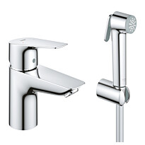 Pesuallashana Grohe Start Edge, korkeampi virtaama, bideesuihkulla, kastunut pakkaus, Verkkokaupan poistotuote