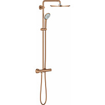 Sadesuihkusetti Grohe Euphoria System 310, termostaattihanalla, vettä säästävä, hierova suihku, ⌀310mm, kupari