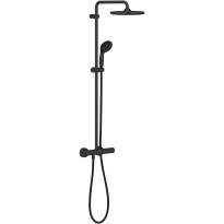 Sadesuihkusetti Grohe Vitalio Joy 250, termostaattihanalla, vettä säästävä, matta musta