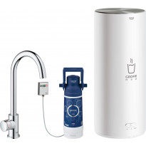 Keittiöhana Grohe Red Mono kromi, L-koon kuumavesivaraajalla
