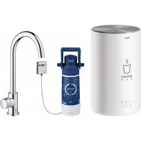 Keittiöhana Grohe Red Mono kromi, M-koon kuumavesivaraajalla