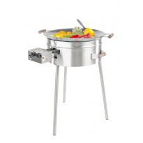Wokkisetti GrillSymbol PRO-545 inox Ø54 cm kaasupoltin säädinletkusetti