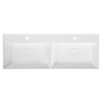 Pesuallas Interia Godiva, 1190x440mm, kaksialtainen, kivi, valkoinen 