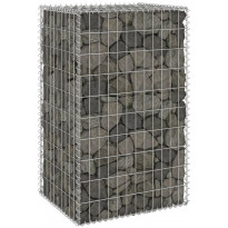 Gabion-kivikori kansilla galvanoitu teräs 60x50x100 cm