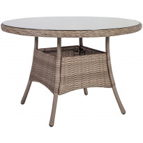 Pöytä Home4you Toscana, Ø110cm, harmaanbeige