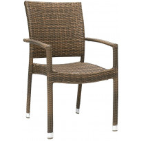 Tuoli Home4you Wicker-3 2kpl, ruskea/beige