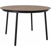 Pöytä Home4you Helsinki, Ø120cm, ruskea/musta