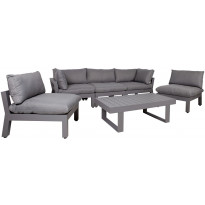 Oleskeluryhmä Home4you Fluffy, 5-istuttava, harmaa