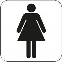 WC-kyltti naiset Habo, 80x80mm