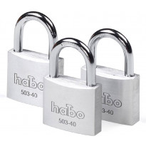 Riippulukko Habo 503-40-3, alumiini, 3kpl