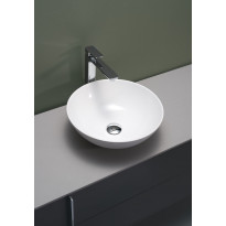 Malja-allas Hafa Spring, ø 400x135mm, posliini, valkoinen