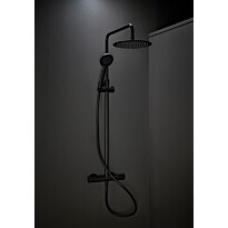 Sadesuihkusetti Hafa Mix Slim Round, 150cc, mattamusta, Verkkokaupan poistotuote