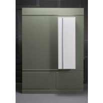 Korkea kaappi Hafa Edge, 400x250x1200mm, push open, valkoinen