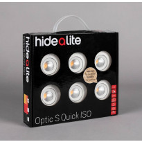 LED-alasvalosarja Hide-a-lite Optic Quick S ISO 6-pack, säädettävä, valkoinen