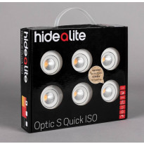 LED-alasvalosarja Hide-a-lite Optic Quick S ISO 6-pack, 2700K, valkoinen