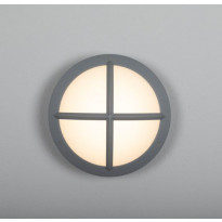 LED-ulkoseinävalaisin Hide-a-lite Moon Public Cross I IK10, harmaa