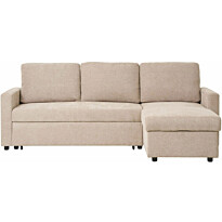 Divaanivuodesohva House Nordic Belfast Chaise Longue, 3-istuttava, vuodevaatelaatikolla, beige