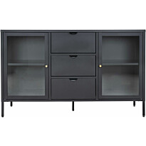 Vitriini House Nordic Dalby, 3 laatikolla, 140x40x85cm, musta