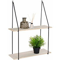 Seinähyllykkö House Nordic Haag, 55x21cm, 2 tasolla, beige/musta