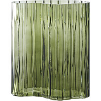 Maljakko House Nordic Vase, 21x12x26.5cm, vihreä lasi
