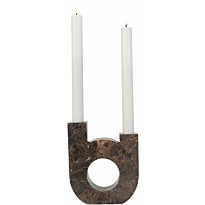 Kynttilänjalka House Nordic, 12x3.5x14cm, ruskea marmori
