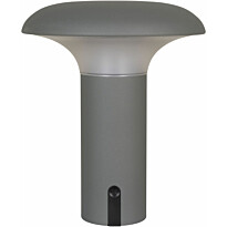 Ladattava pöytävalaisin House Nordic Ramsey, ø17cm, sisä- ja ulkokäyttöön, harmaa