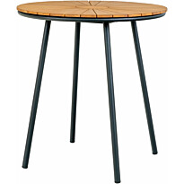 Parvekepöytä House Nordic Cleveland, ø70cm, tiikki, ruskea/musta