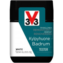 Remontointimaali kylpyhuone V33, puolikiiltävä, tester, 75ml, eri värivaihtoehtoja