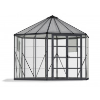 Kasvihuone Palram-Canopia Oasis, 11,5m², 6-kulmainen, 12ft, harmaa