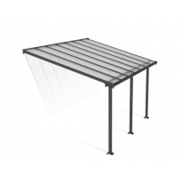 Terassikatos Palram-Canopia Olympia, 3x4,25m, harmaa/kirkas