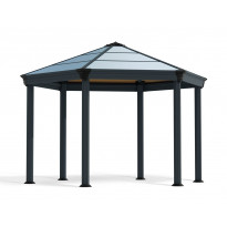 Paviljonki Palram-Canopia Roma, 6-kulmainen, 3.6x4.2m, 14.9m², harmaa