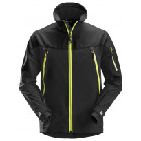 Softshell-takki Snickers Workwear FlexiWork Stretch 1940, musta