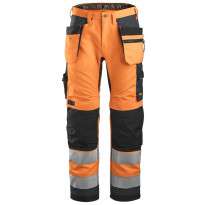 Huomiotyöhousut Snickers Workwear AllroundWork+ 6230, oranssi